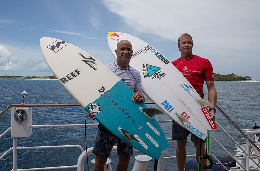 The Two Finalists with their Twin Fin Craft. Image Source: surfingchampionstrophy.com